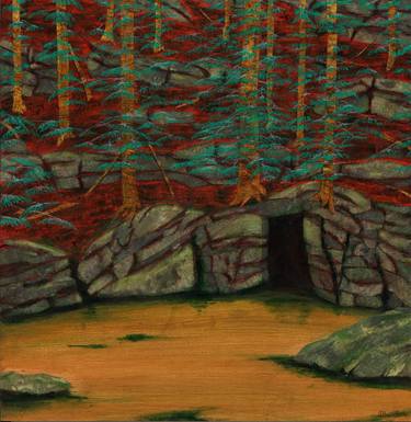 Original Expressionism Landscape Painting by Anna Belleforte