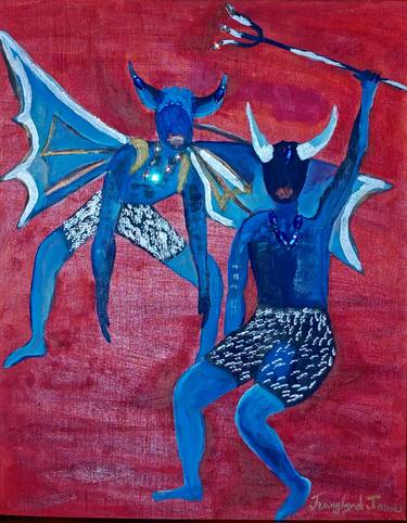Original Figurative Classical Mythology Mixed Media by Jennylynd James