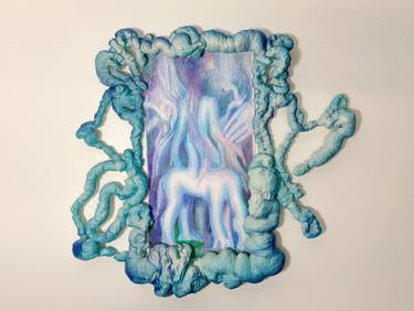 Original Abstract Expressionism Classical Mythology Mixed Media by Alex S