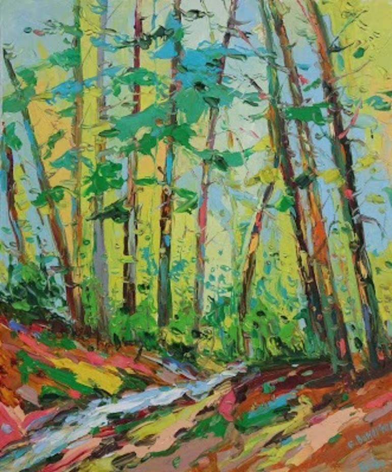 Original Figurative Landscape Paintings by Bogdan Vynarchyk