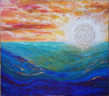 Original Surrealism Seascape Collage by Rogelio Cabrera
