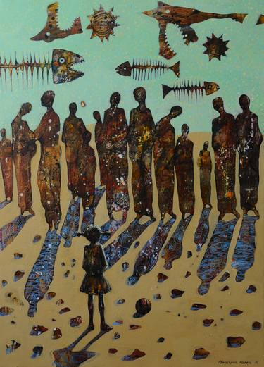 Print of Figurative Outer Space Paintings by Karen Movsisyan