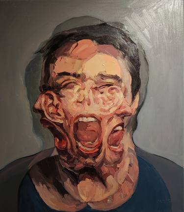 Original Expressionism Men Painting by Andrea Ortuño