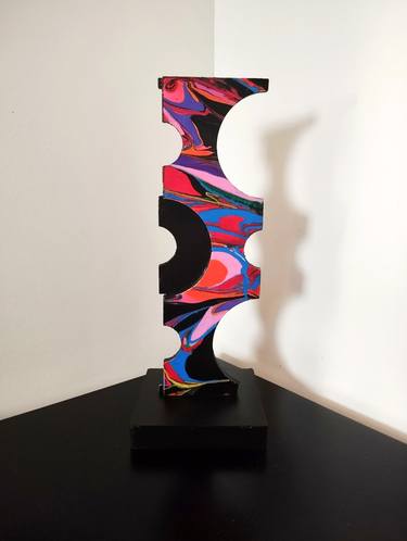Original Geometric Abstract Sculpture by Carole Carpier