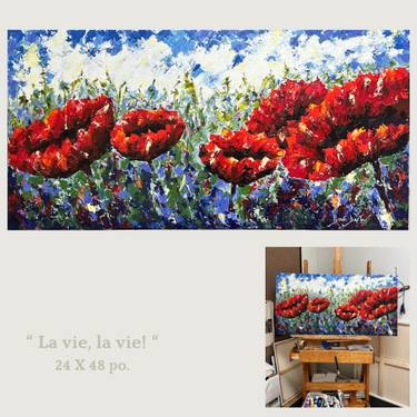 Original Contemporary Floral Painting by Dyane Dastous