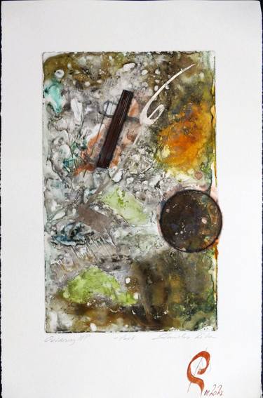 Original Abstract Nature Printmaking by Stanislav Riha