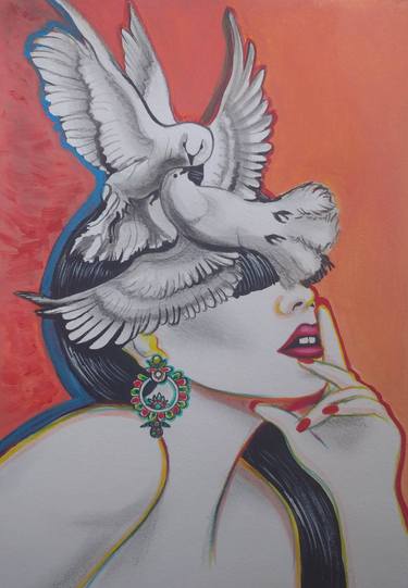 Original Portraiture Women Painting by Mariia Pokotylo