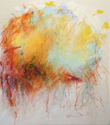 Original Abstract Expressionism Abstract Painting by Marie-José Domenjoz