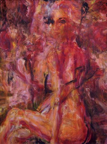 Original Abstract Expressionism Women Painting by Meevi Choi