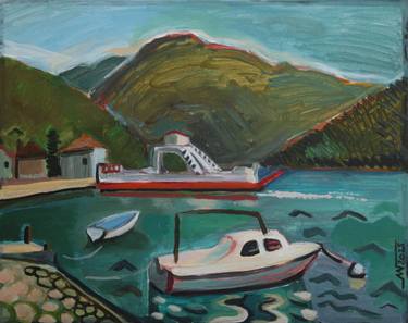 Original Figurative Boat Painting by Marina Gorkaeva