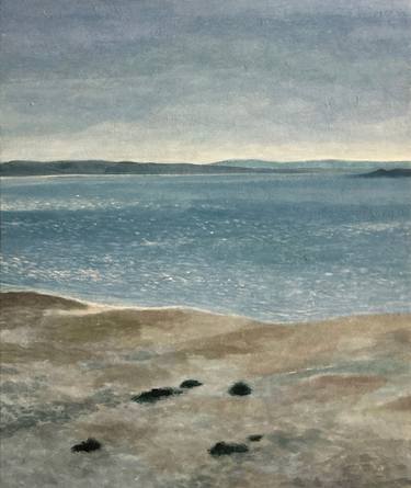 Original Impressionism Beach Painting by Ari Kwon