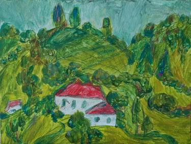 Original Expressionism Landscape Painting by Tetyana Snezhyk
