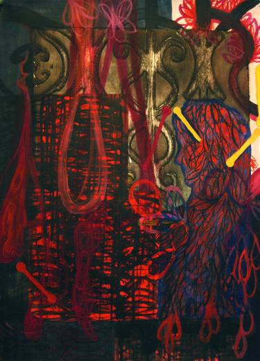 Original Abstract Expressionism Architecture Paintings by Maritza Perez