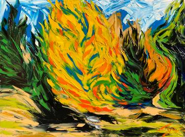 Original Abstract Tree Paintings by Bill Stone