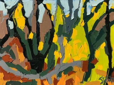 Original Abstract Tree Paintings by Bill Stone