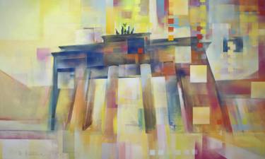 Original Cubism Architecture Painting by Arno Bruse
