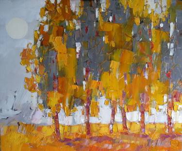 Original Expressionism Tree Paintings by Oleksandr Ros