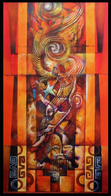 Original Figurative Abstract Painting by Jay Jagannath Das