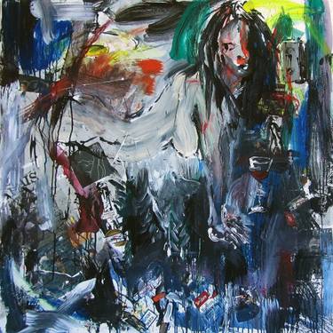 Original Abstract Expressionism Still Life Collage by Fernando Rodríguez Salas