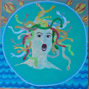 Original Fine Art Classical mythology Painting by Claudia N N