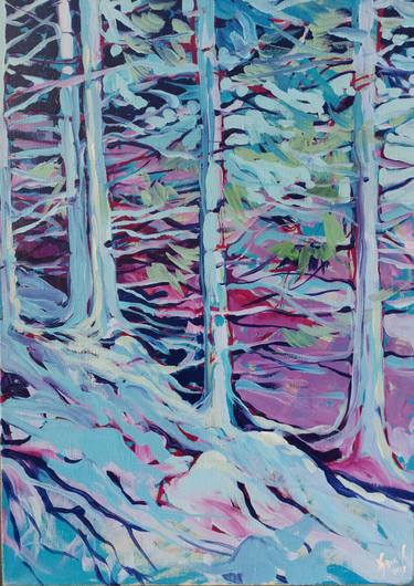 Print of Fine Art Tree Paintings by Liubomyr Khudiak
