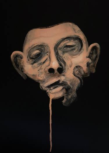 Original Expressionism People Painting by Filip D Jensen