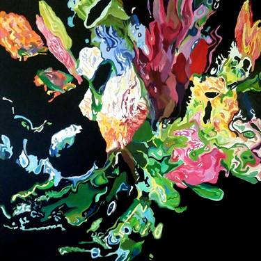 Original Abstract Floral Paintings by Jennifer Gabbay