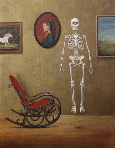 Original Conceptual Interiors Paintings by Gyula Szabo
