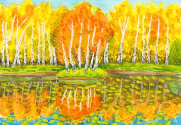 Original Realism Seasons Printmaking by Irina Afonskaya