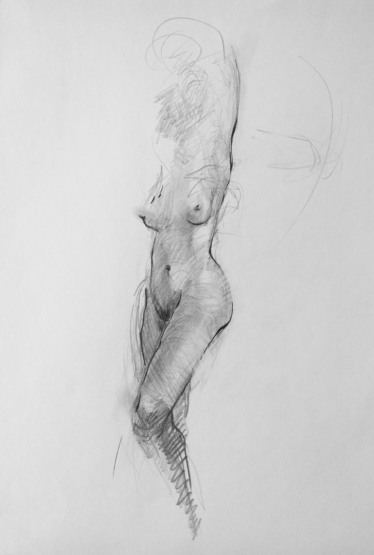 Nude Female Drawing Drawing by Mihail Ivanov | Saatchi Art Puerto Rico