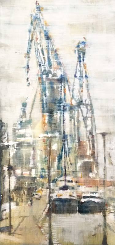 Original Abstract Expressionism Cities Paintings by David Antonides