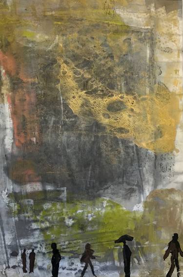 Original Abstract People Printmaking by Patricia Leeds