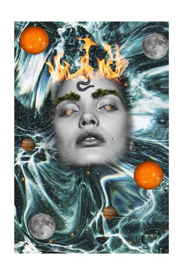 Original Surrealism Fantasy Mixed Media by Fei Alexeli