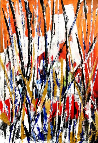 Original Abstract Expressionism Nature Mixed Media by Kah Wah Tan