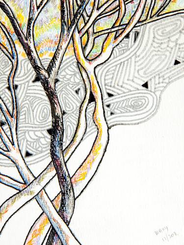Original Art Deco Tree Drawings by Kah Wah Tan