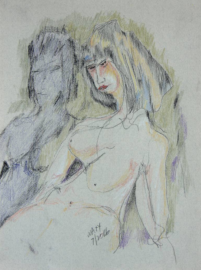 Print of Figurative Nude Drawings by Kah Wah Tan