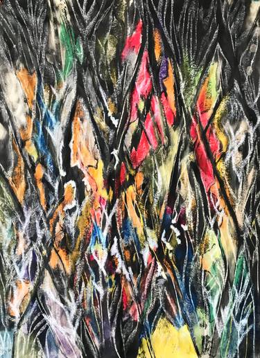 Original Abstract Expressionism Patterns Paintings by Kah Wah Tan