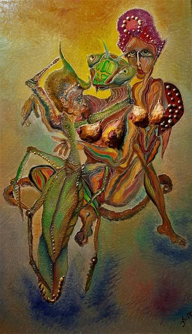 Original Surrealism Mortality Paintings by Eka Rukhadze