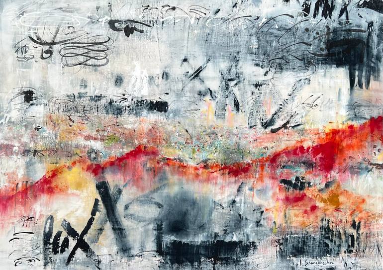Original Abstract Expressionism Abstract Paintings by Isabelle Schenckbecher-Quint