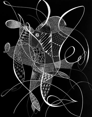 Original Abstract Expressionism Abstract Drawings by Lisa Goesling