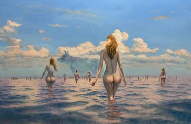 Original Surrealism Seascape Painting by Garry Arzumanyan