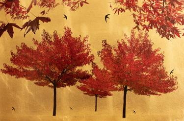 Original Contemporary Botanic Mixed Media by Robert Pereira Hind