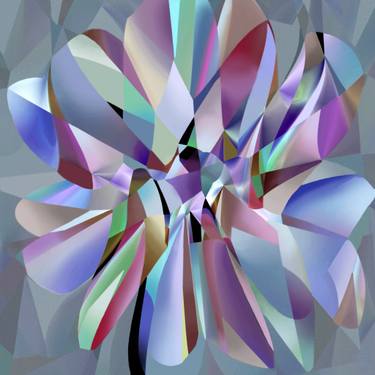 Original Abstract Floral Mixed Media by Stephanie Marcus