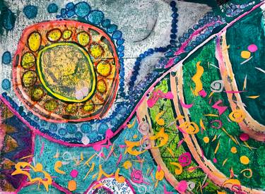 Original Abstract Collage by Kathy Flament