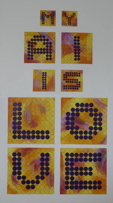 Original Conceptual Science/Technology Painting by Anne Languedoc
