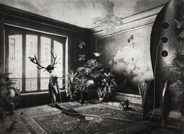 Original Surrealism Interiors Printmaking by Jaco Putker