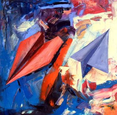 Original Abstract Expressionism Fantasy Painting by Asavei Pietraru Ana