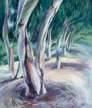 Original Figurative Garden Painting by Alla Gorelik