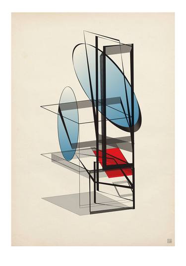 Original Abstract Geometric Digital by Jacek Tofil