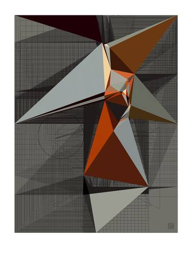 Original Abstract Geometric Digital by Jacek Tofil